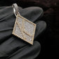 Single Letter Moissanite Diamond Shape Pendant