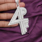 925 Silver Custom Letters And Alphabet Moissanite Pendant