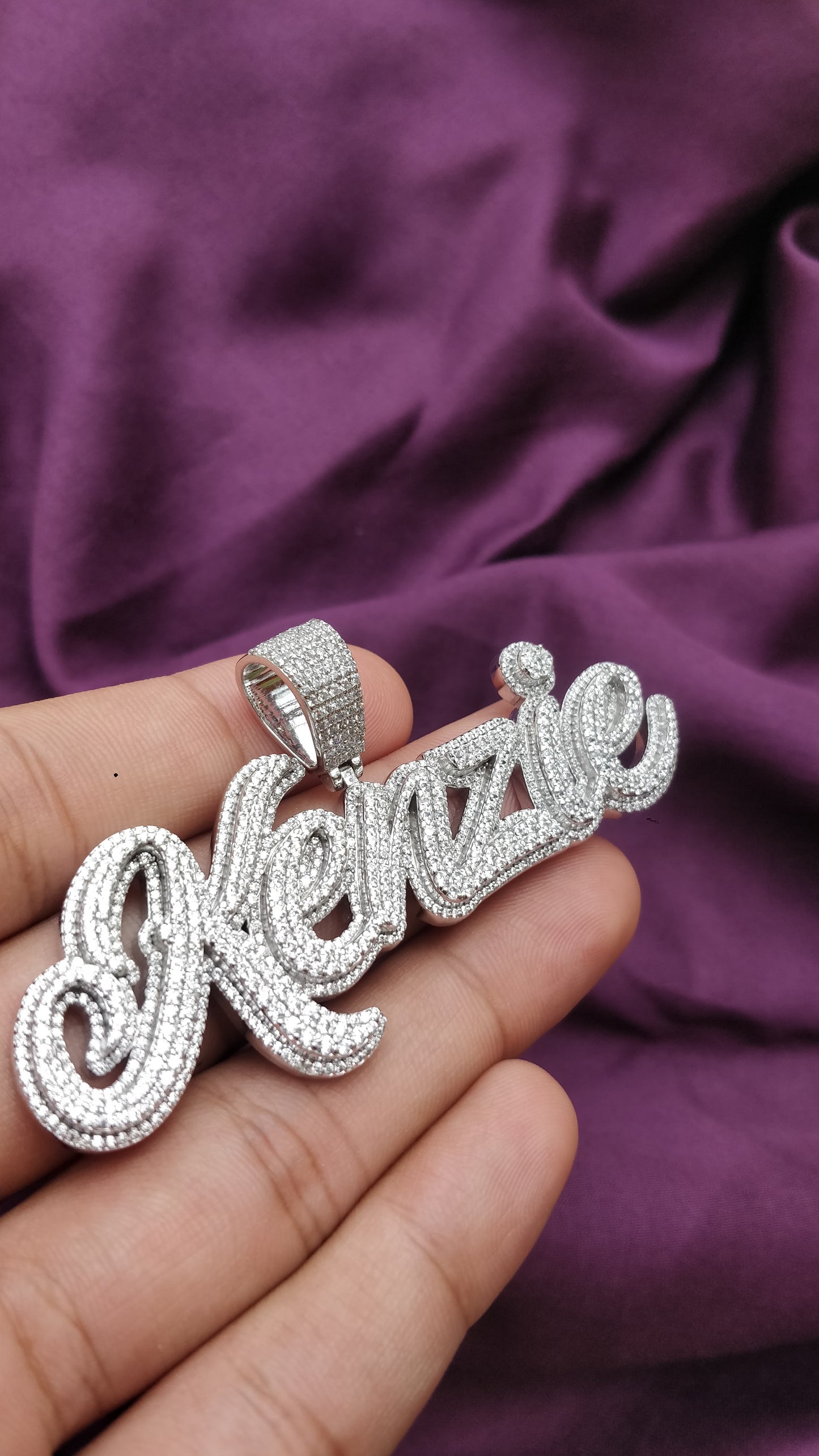 Exclusive Unique Letter Custom Moissanite  Pendant