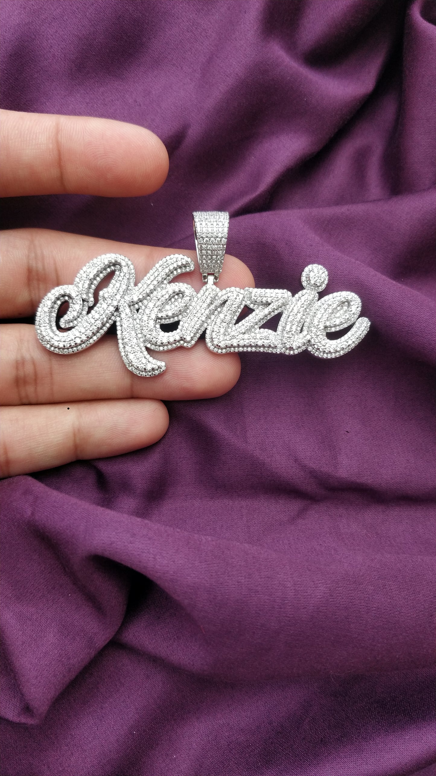 Exclusive Unique Letter Custom Moissanite  Pendant