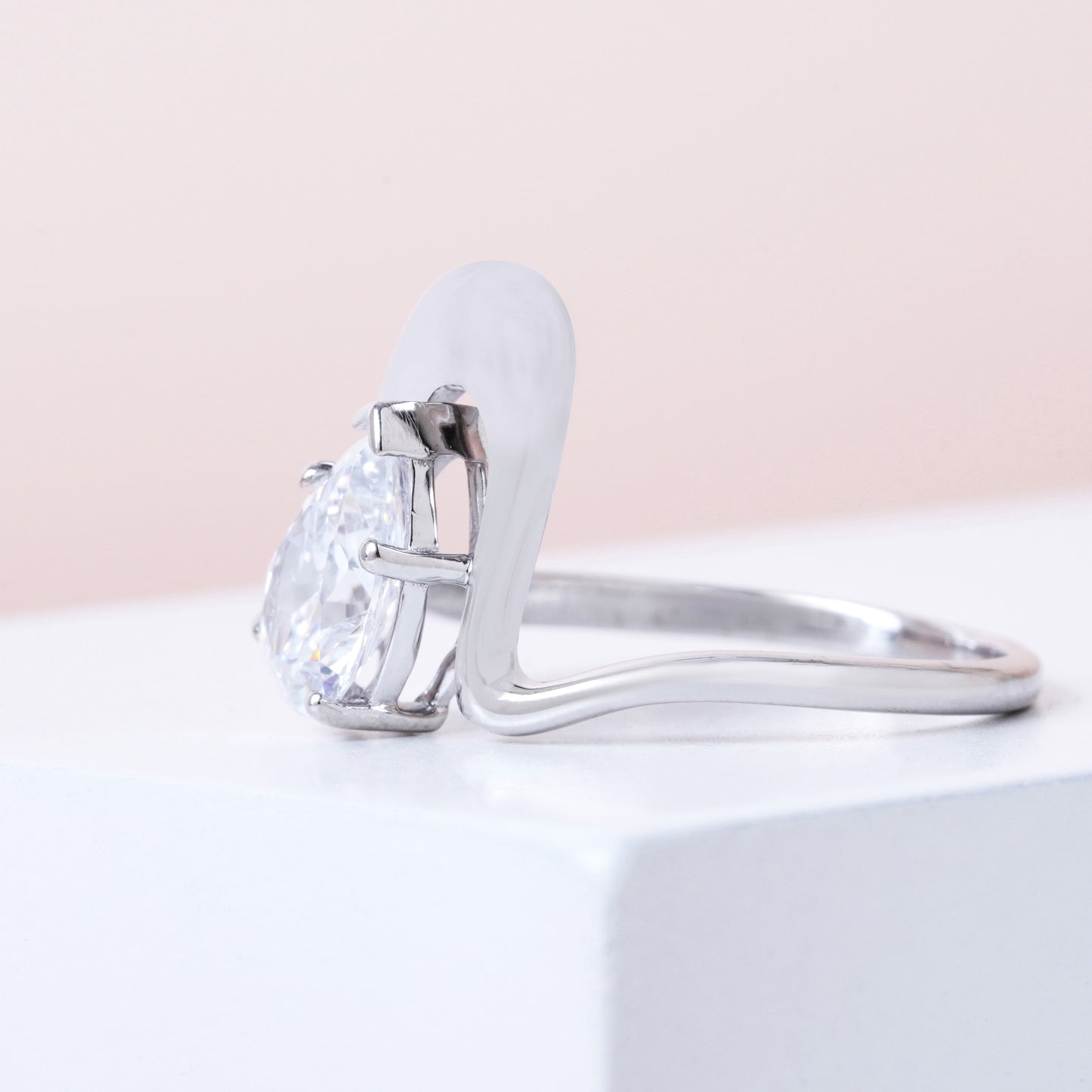 Enthralling Beauty Pear Cut Solitaire Diamond Ring