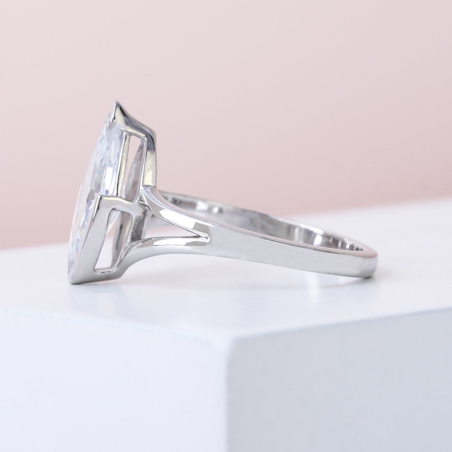 Marquise Cut Solitaire Diamond Ring