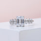 Traditional Emerald Cut with Round Cut Stone Beauty on Band