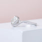 Elegant Look Oval Cut Stone On Wave Band Ring