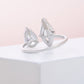 Gold Modern Design Marquise and Pear Toi Et Moi Diamond Ring