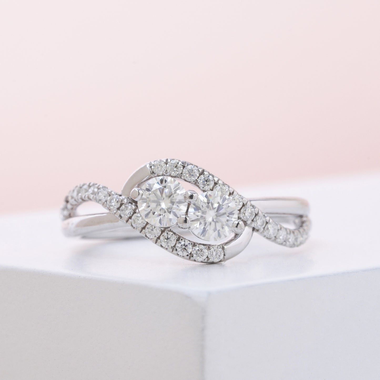 Forever Dual Round Stone Fashion Diamond Ring