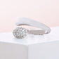 Sophisticated Micro Pave Setting Snake Cocktail Diamond Ring