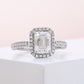 Elegant Emerald Cut Diamond Engagement Gold  Ring