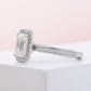 Elegant Emerald Cut Diamond Engagement Gold  Ring