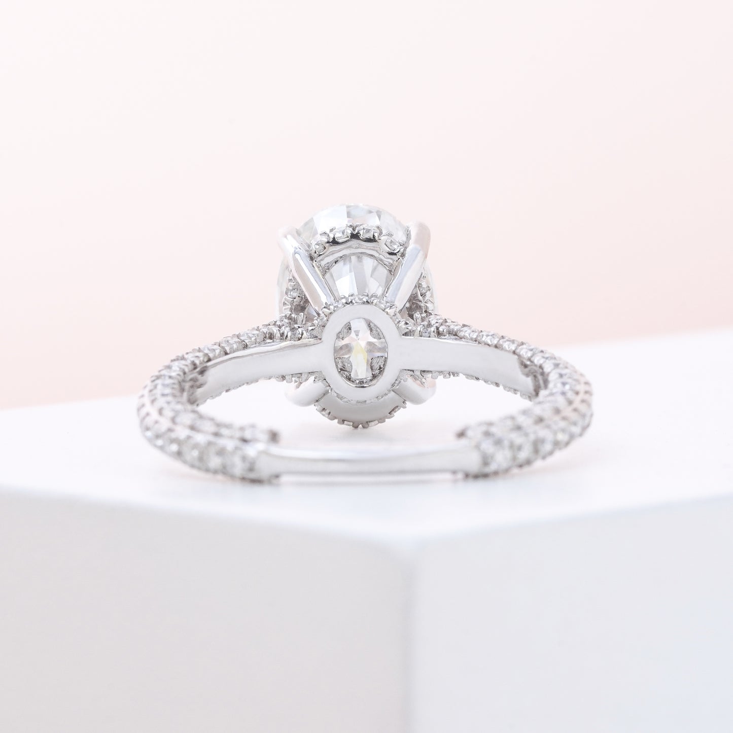 Elongated Oval Cut Diamond Engagement Ring