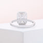 Emerald Cut Halo Diamond Engagement Ring