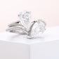 Two Pear Cut Separated Band Toi Et Moi Diamond Ring