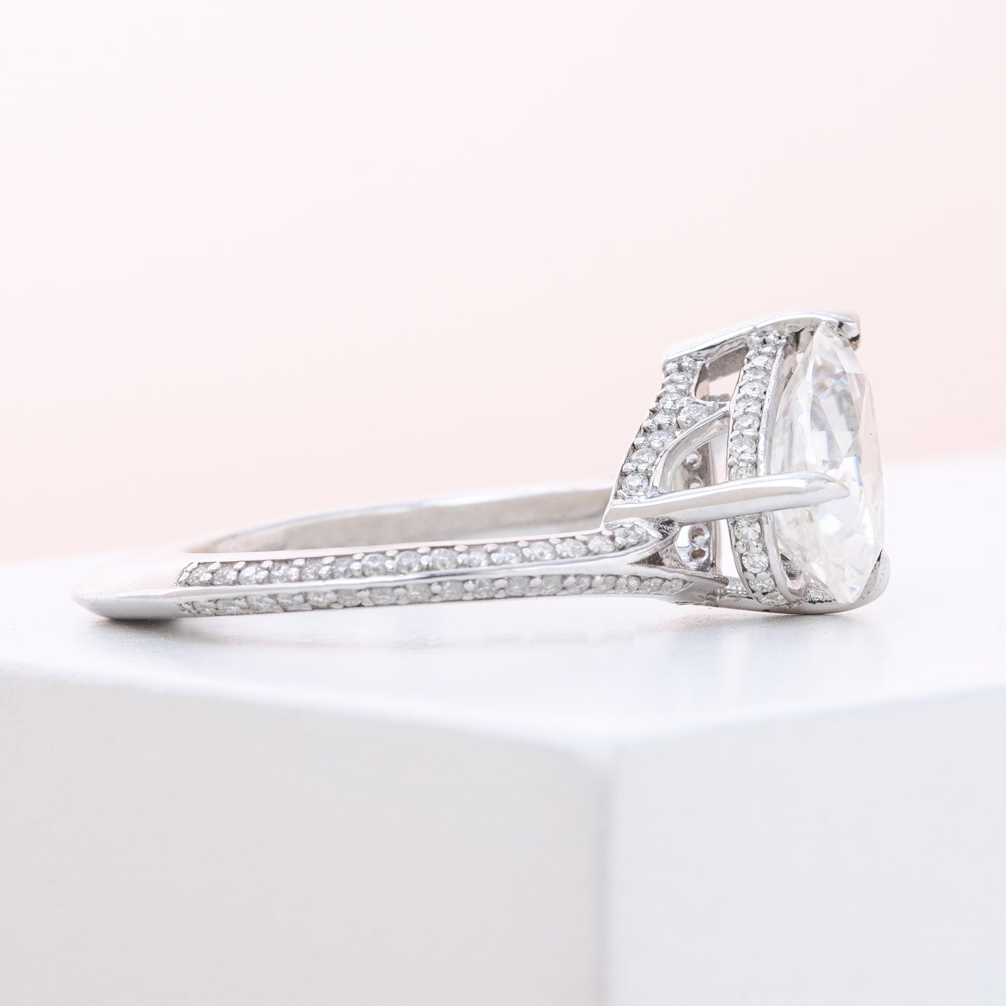 Two Pear Cut Separated Band Toi Et Moi Diamond Ring