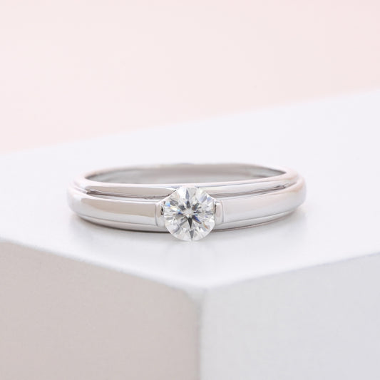 14K Gold Moissanite Vintage-Inspired Ring