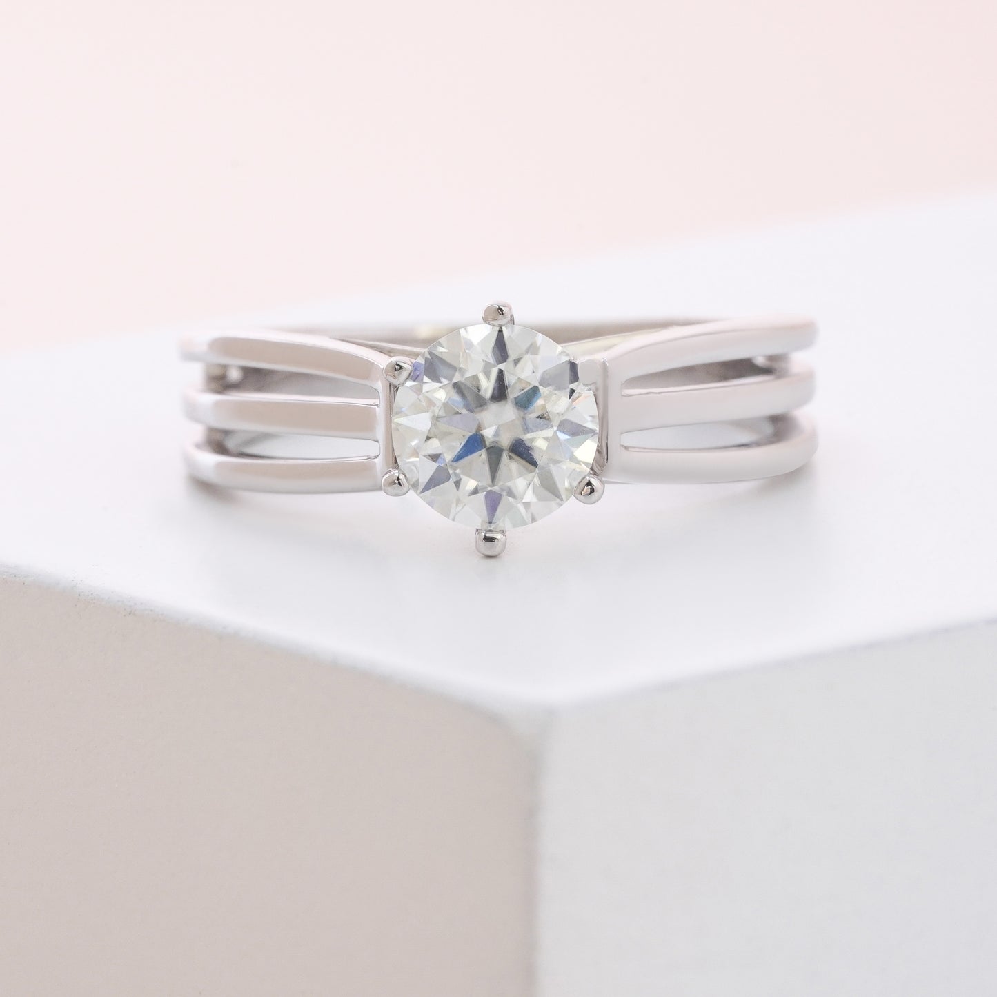 Timeless 14K Gold Moissanite Engagement Ring