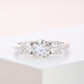 Trilogy Three Stone Round Cut Diamond Gold Ring