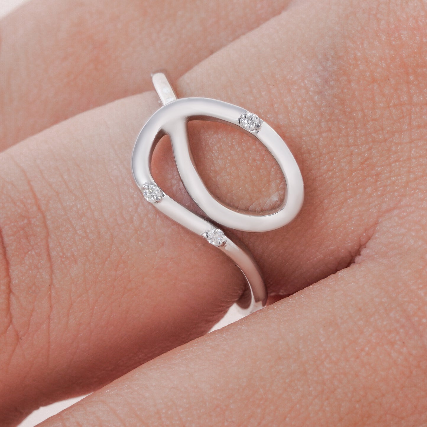 Unique Design Cocktail Delicate Ring