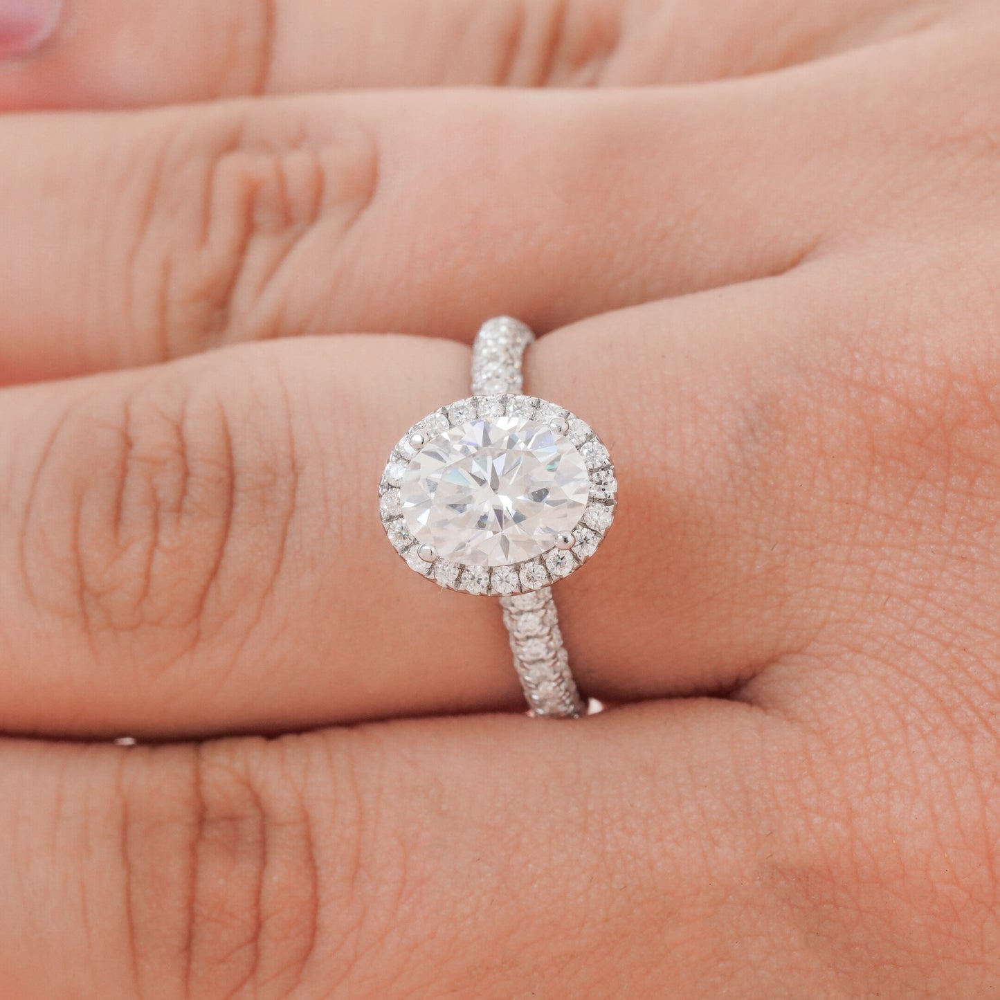 Stunning Vintage Oval Cut Diamond Ring