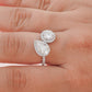 Two Stone Round and Pear Toi Et Moi Diamond Love Ring