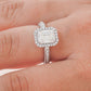 Elegant Emerald Cut Diamond Engagement Gold  Ring