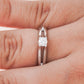 Double Band Half Open Gold Ring With Diamond