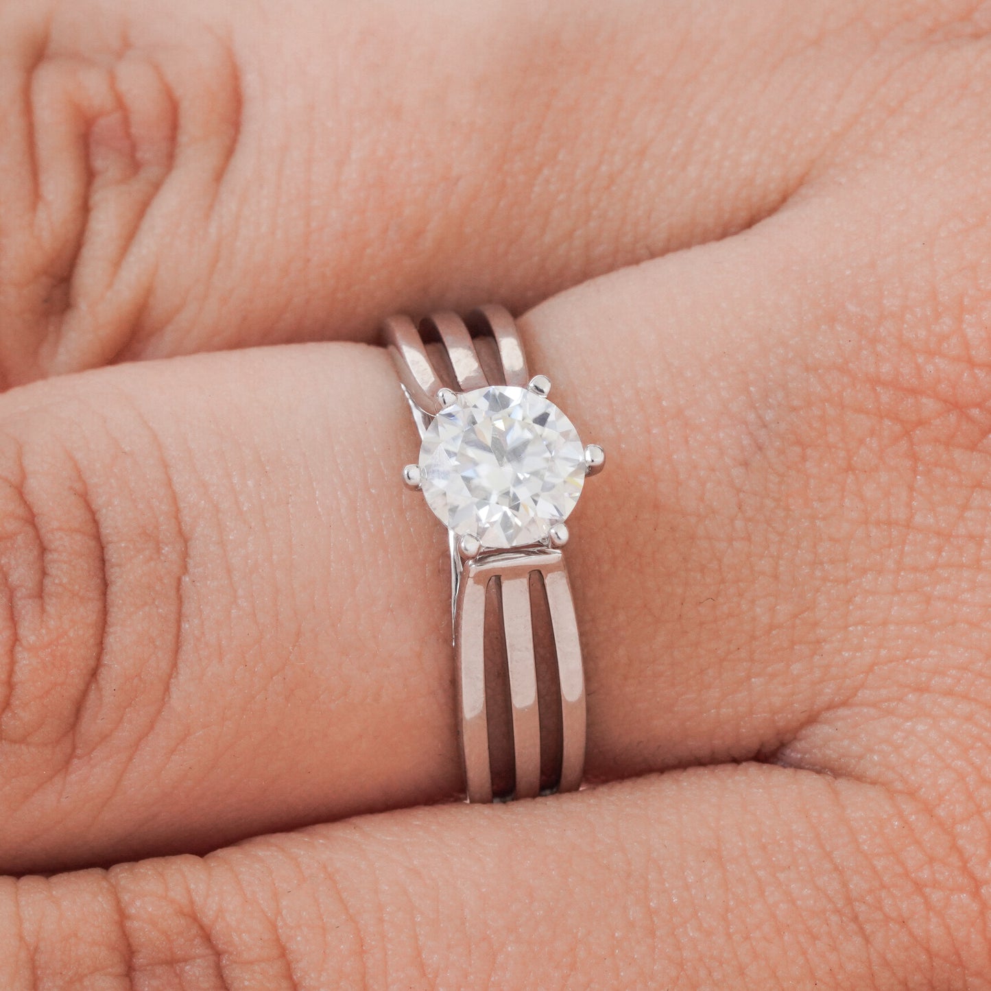 Timeless 14K Gold Moissanite Engagement Ring