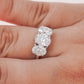 Unmatched Oval Grace Three Stone Engagement Ring