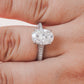 Elongated Oval Cut Diamond Engagement Ring