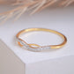 10k Gold Infinity Diamond Stacking Ring