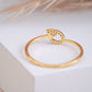 10k Gold Botanical Leaf Shaped Delicate Diamond Ring