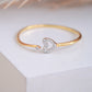 10k Gold Heart Diamond Open Ring