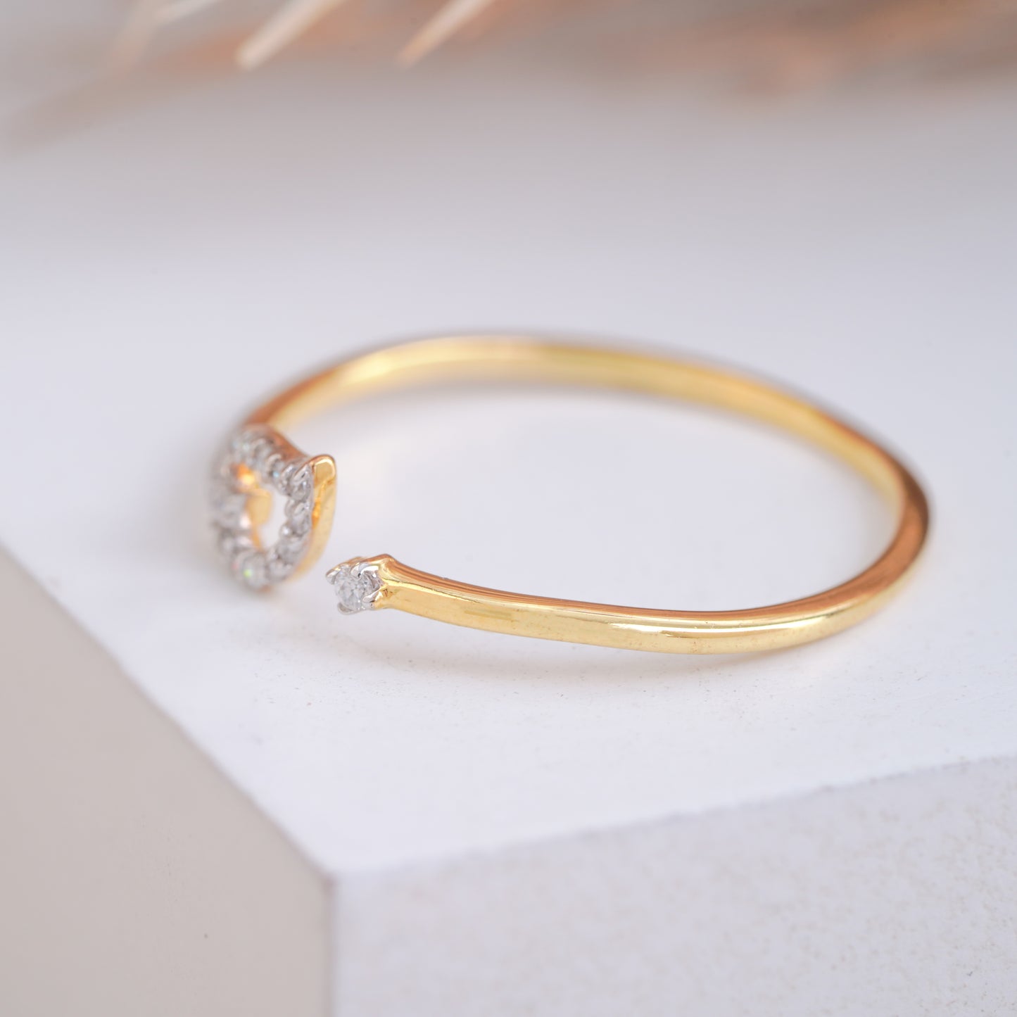 Nature Inspired Leaf Shape 10k Gold Ring