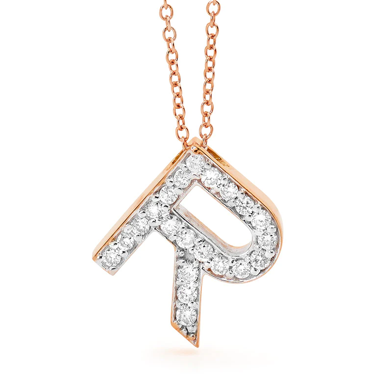 Diamond Single Letter Pendant