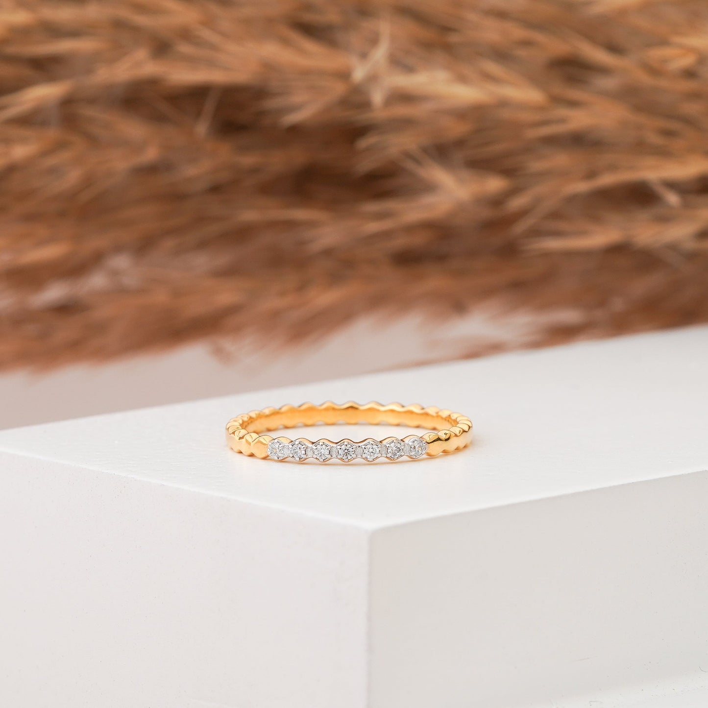 Small Dotted Eternity Rings for Women