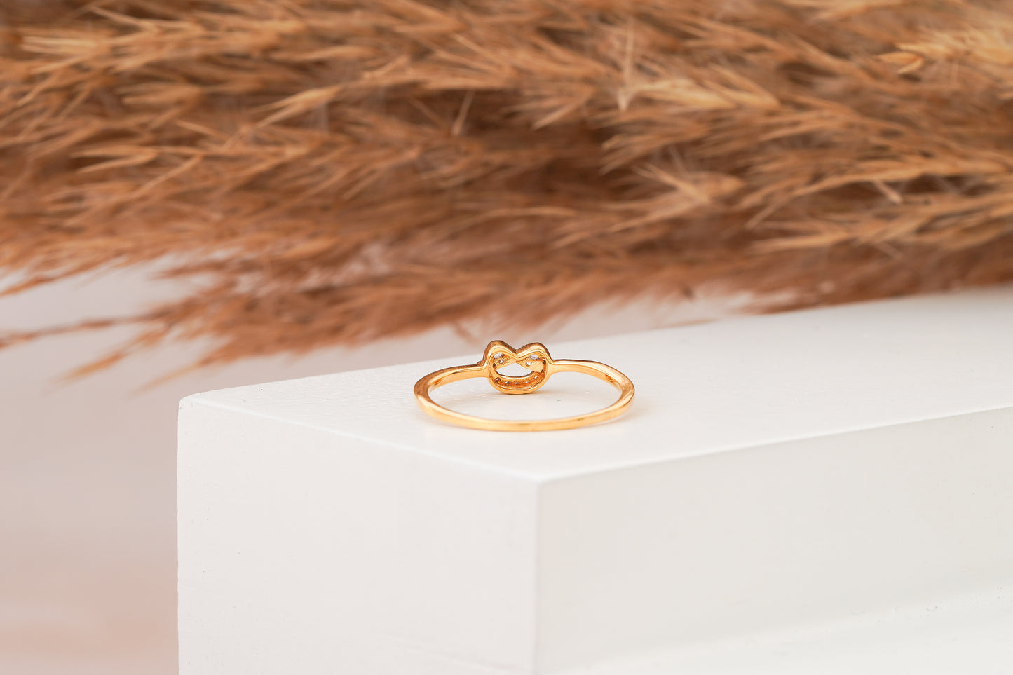 Minimalist Love Knot Diamond Ring