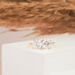 Sparkling Serenity: 14k Delicate Moissanite TOI Et MOI Round Stone Ring