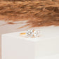 Sparkling Serenity: 14k Delicate Moissanite TOI Et MOI Round Stone Ring