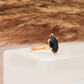 14k Gold Antique Dark Blue Sapphire Diamond Ring