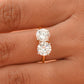 Sparkling Serenity: 14k Delicate Moissanite TOI Et MOI Round Stone Ring