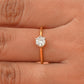 Round Cut Small Solitaire Moissanite 14KT Gold Engagement Ring