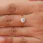 Thin gold Band Ring , Bezel Fitting Solitaire Ring ,Purpose Gold Ring