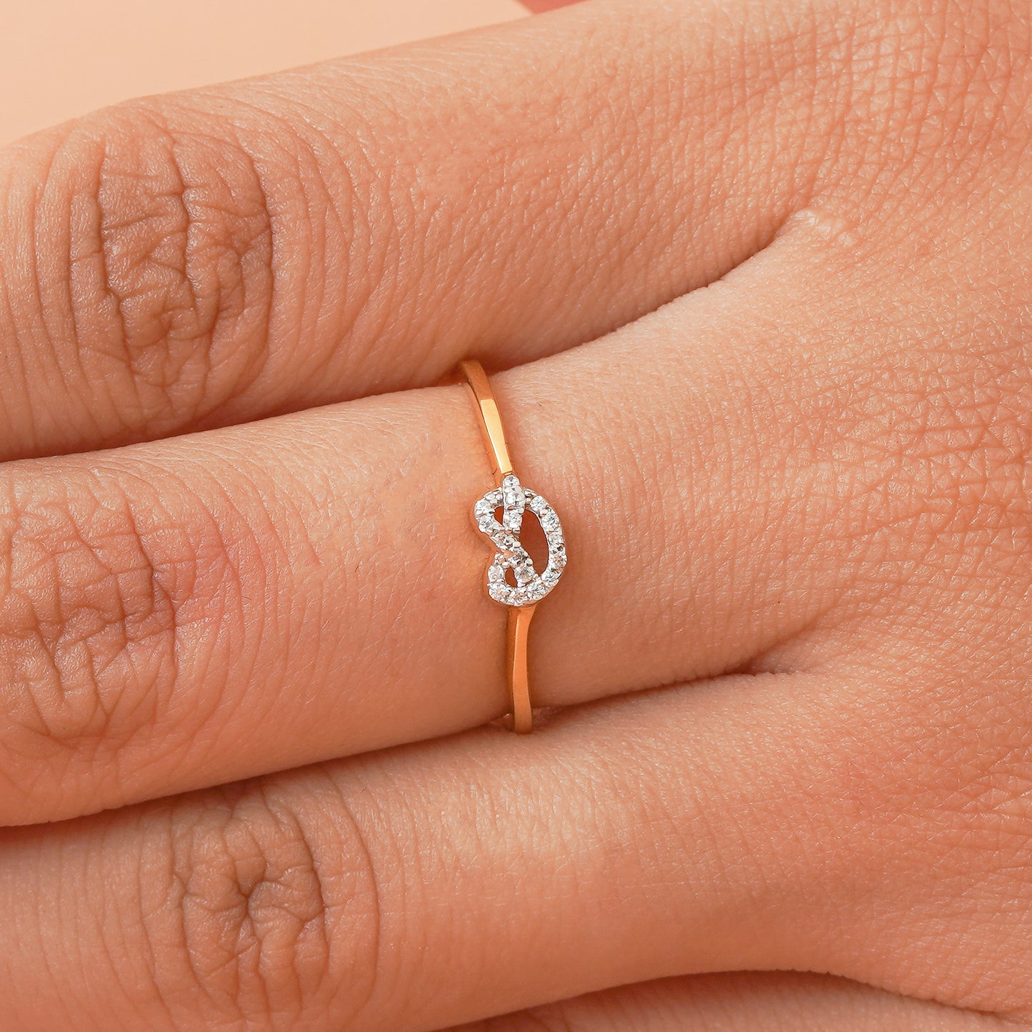 Minimalist Love Knot Diamond Ring