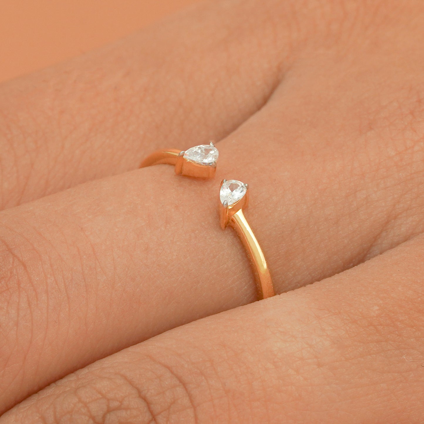 Pear Minimalist Ring