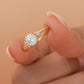 14K Gold Round Cluster Multi Stone Engagement Ring