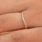 14k Gold Simple Curved Diamond Ring