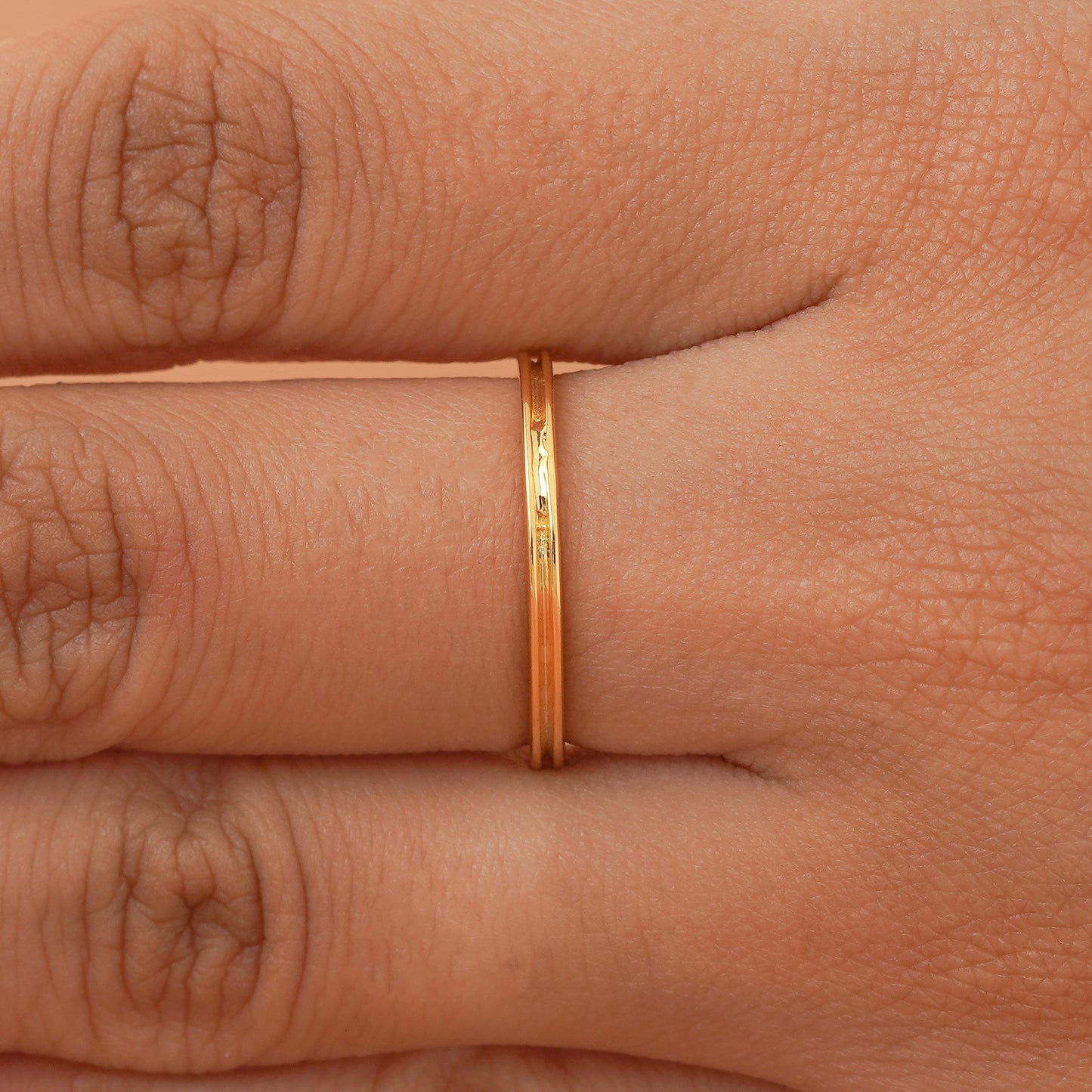 Daily Wear Solid Gold Stacking Ring