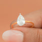 Genuine Pear Cut Diamond Gold Ring