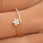 Best Friend Ring , Flower Diamonds