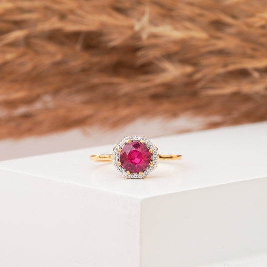 Diana Ruby Engagement 14K Gold Ring