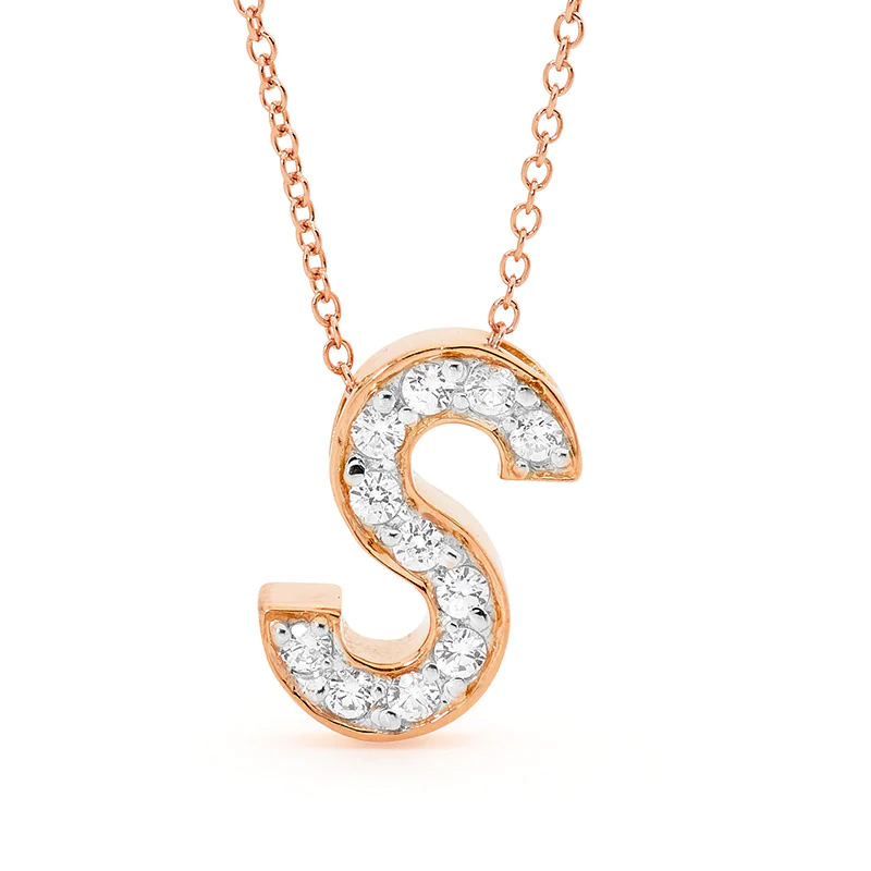 Diamond Single Letter Pendant